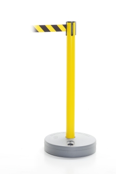 Retractable barrier - Outdoor post yellow